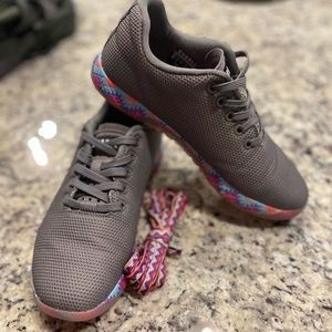 Grey Patchwork Trainer